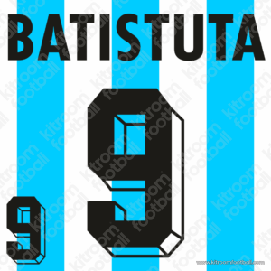 1998 Argentina FIFA World Cup Home Name Set #9 BATISTUTA (Repro)