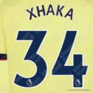 2021-22 Arsenal Premier League Away Name Set #34 XHAKA (Repro)