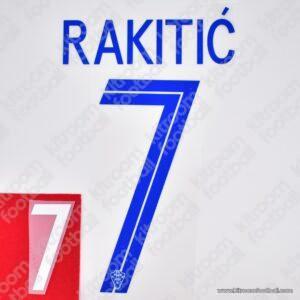 2018 Croatia FIFA World Cup Home Name Set #7 RAKITIC (Repro) v1