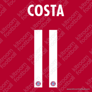 2016-17 Bayern Munich Home Name Set #11 Douglas COSTA (HQ Repro)