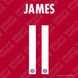 2017-18 Bayern Munich Home Name Set #11 JAMES (HQ  Repro)