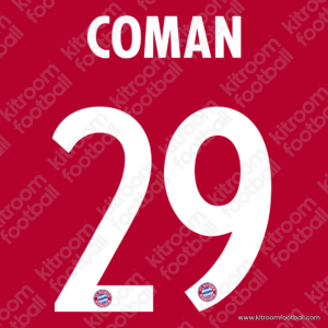 2016-18 Bayern Munich Home Name Set #29 COMAN (HQ Repro) - Image 1