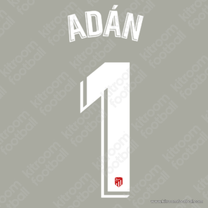 2018-23 Atletico Madrid La Liga Goalkeeper Name Set #1 ADÁN (HQ  Repro)