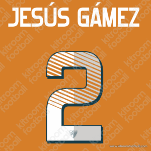 2013-14 Malaga CF Away & Third Name Set #2 JESÚS GÁMEZ (HQ  Repro)