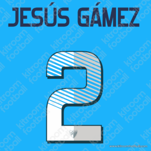 2013-14 Malaga CF Home Name Set #2 JESÚS GÁMEZ (HQ Repro) - Image 1
