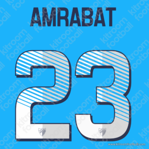 2013-14 Malaga CF Home Name Set #23 AMRABAT (HQ Repro) - Image 1