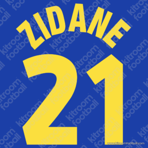 1998-99 Juventus Third Name Set #21 ZIDANE (Repro)