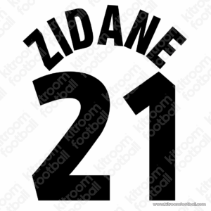 1999-00 Juventus Third Name Set #21 ZIDANE (Repro) - Image 1