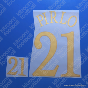 2004 Italy UEFA Euro Home Name Set #21 PIRLO (HQ  Repro)
