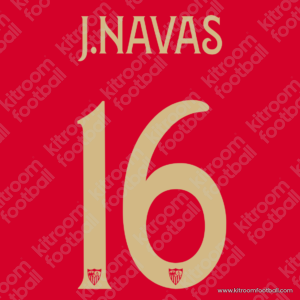 Official 2023-24 Sevilla Cup Away Name Set #16 Jesus NAVAS