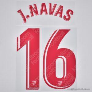 Original Player Issue 2018-23 Sevilla La Liga Home Name Set #16 Jesus NAVAS