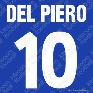 1999-00 Juventus Away Name Set #10 DEL PIERO (Repro)