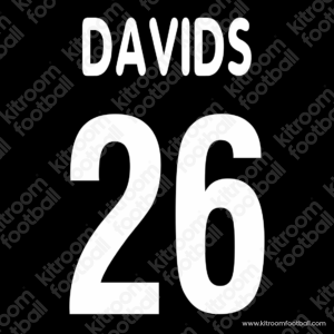 2001-02 Juventus Away Name Set #26 DAVIDS (Repro)