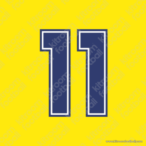 1989-92 Juventus Away Number #11 (Schillaci) (Repro) - Image 1