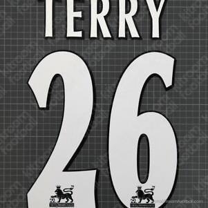 2004-06 Chelsea Premier League Home Name Set #26 TERRY (HQ  Repro)