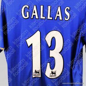 2004-06 Chelsea Premier League Home Name Set #13 GALLAS (HQ  Repro)
