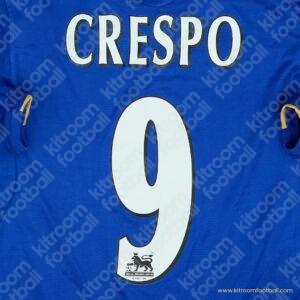 2005-06 Chelsea Premier League Home Name Set #9 CRESPO (HQ  Repro)