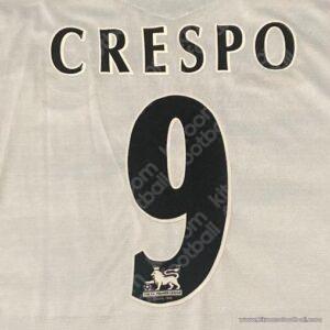 2005-06 Chelsea Premier League Away Name Set #9 CRESPO (HQ  Repro)