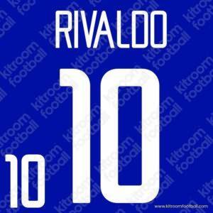 2002 Brazil FIFA World Cup Away Name Set #10 RIVALDO (Repro)
