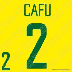 2002 Brazil FIFA World Cup Home Name Set #2 CAFU (Repro)