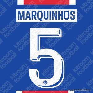 2026-27 PSG Cup Home Name Set #5 MARQUINHOS (HQ  Repro)