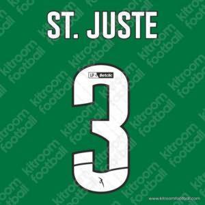 2023-25 Sporting Lisboa Primeira Liga Home Name Set #3 ST. JUSTE (HQ  Repro)