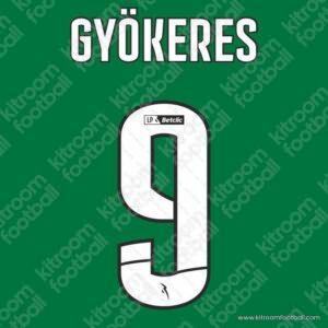 2023-25 Sporting Lisboa Primeira Liga Home Name Set #9 GYÖKERES (HQ  Repro)