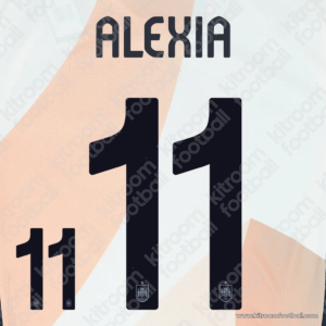 2025 Spain UEFA Women's Euro Away Name Set #11 ALEXIA (Repro)