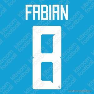 2018-19 Napoli Home Name Set #8 FABIAN (Repro)