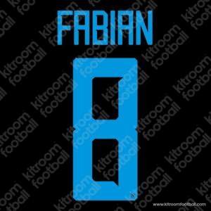 2018-19 Napoli Away Name Set #8 FABIAN (Repro)