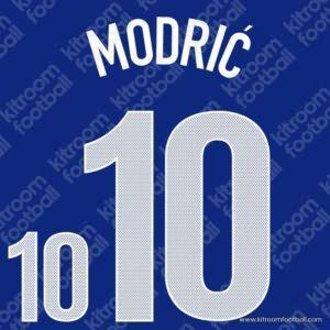 2012 Croatia UEFA Euro Away Name Set #10 MODRIC (Repro)