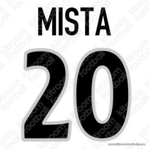 2002-04 Valencia CF Cup Home & Away Name Set #20 MISTA (Repro)