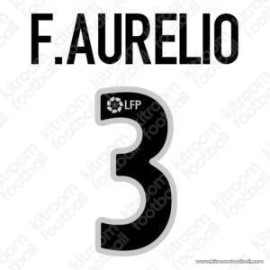 2002-04 Valencia CF La Liga Home & Away Name Set #3 Fabio AURELIO (Repro)