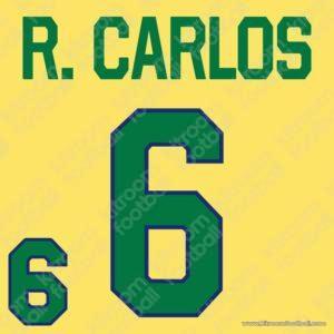 1997 Brazil Conmebol Copa America Home Name Set #6 Roberto CARLOS (Repro)