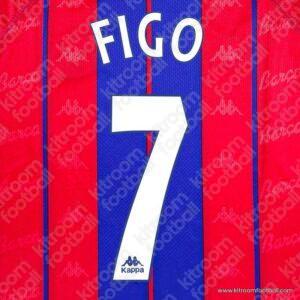 1997-98 Barcelona La Liga Home Name Set #7 FIGO (Repro)