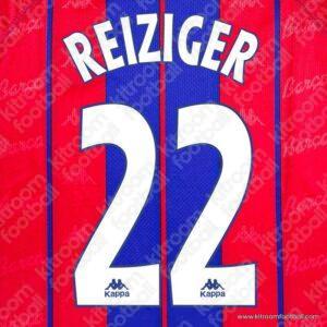 1997-98 Barcelona La Liga Home Name Set #22 REIZIGER (Repro)