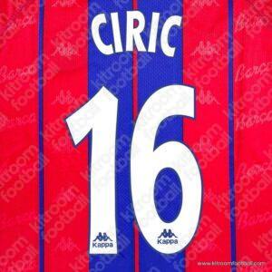 1997-98 Barcelona La Liga Home Name Set #16 CIRIC (Repro) - Image 1