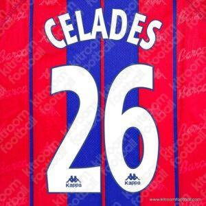 1997-98 Barcelona La Liga Home Name Set #26 CELADES (Repro) - Image 1