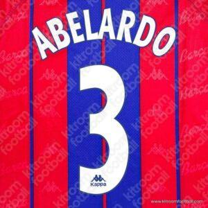 1997-98 Barcelona La Liga Home Name Set #3 ABELARDO (Repro)