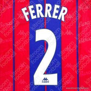 1997-98 Barcelona La Liga Home Name Set #2 FERRER (Repro)