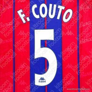 1997-98 Barcelona La Liga Home Name Set #5 Fernando COUTO (Repro)