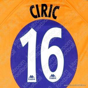 1997-98 Barcelona La Liga Away Name Set #16 CIRIC (Repro) - Image 1
