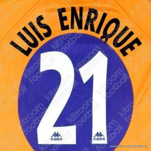 1997-98 Barcelona La Liga Away Name Set #21 LUIS ENRIQUE (Repro) - Image 1