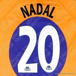1997-98 Barcelona La Liga Away Name Set #20 NADAL (Repro)