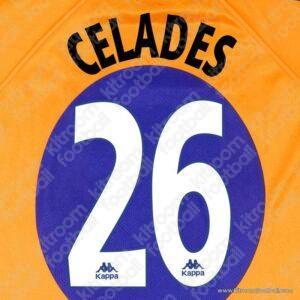 1997-98 Barcelona La Liga Away Name Set #26 CELADES (Repro) - Image 1