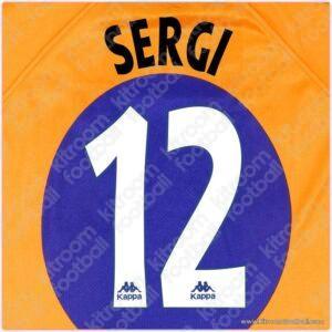 1997-98 Barcelona La Liga Away Name Set #12 SERGI (Repro) - Image 1