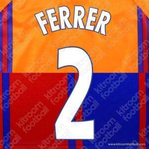 1997-98 Barcelona Cup Home & Away Name Set #2 FERRER (Repro)