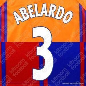 1997-98 Barcelona Cup Home & Away Name Set #3 ABELARDO (Repro)