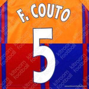 1997-98 Barcelona Cup Home & Away Name Set #5 Fernando COUTO (Repro)