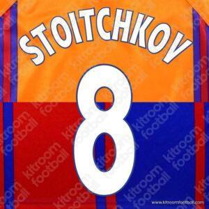 1997-98 Barcelona Cup Home & Away Name Set #8 STOITCHKOV (Repro)